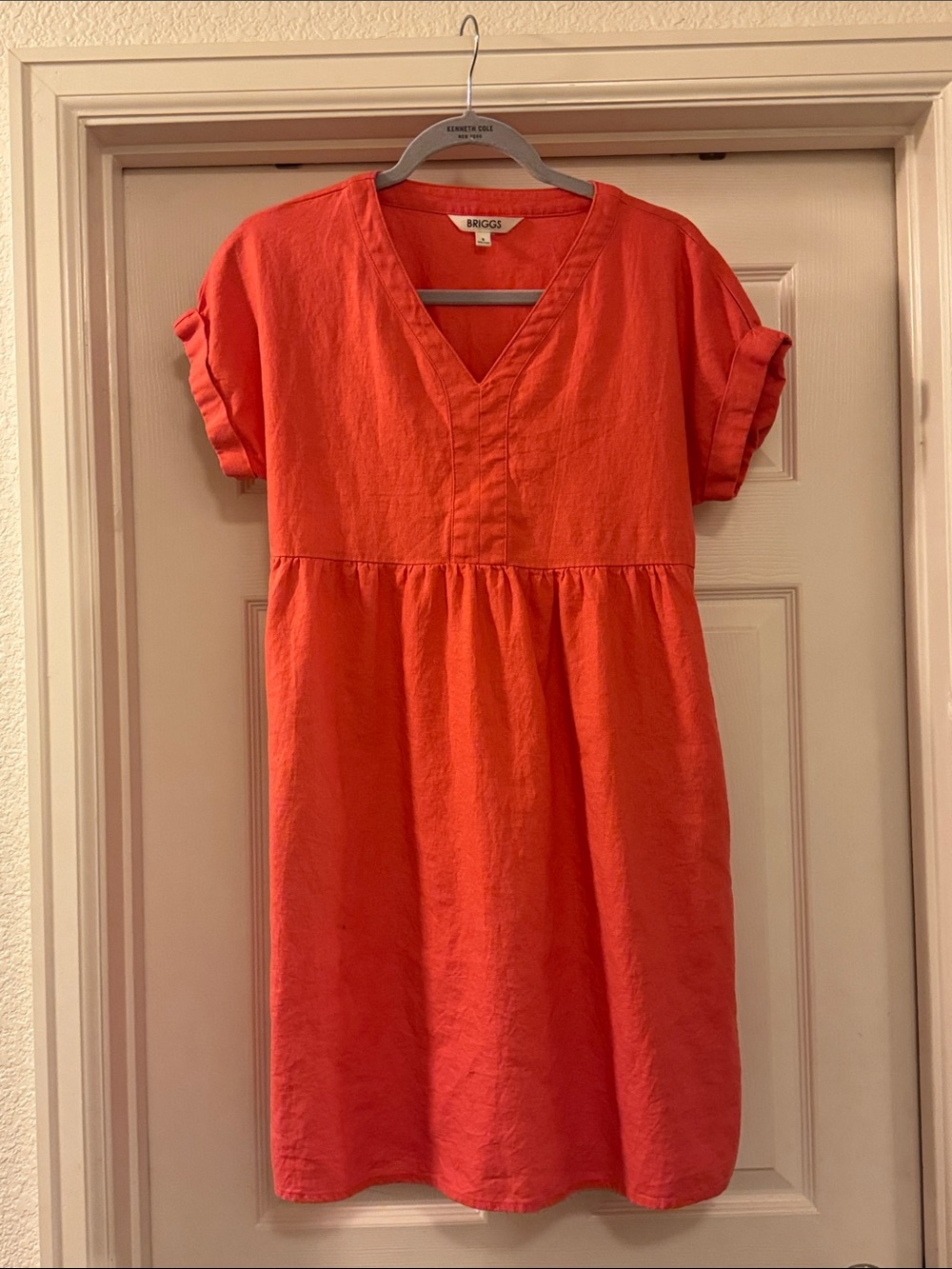 Briggs New York Coral V‑Neck Dress
